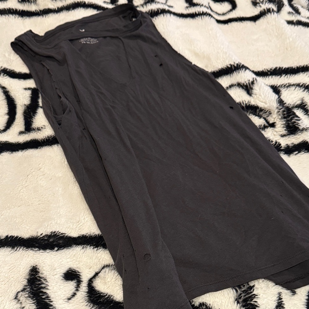 American Eagle Outfitters Charcoal Sleeveless Top